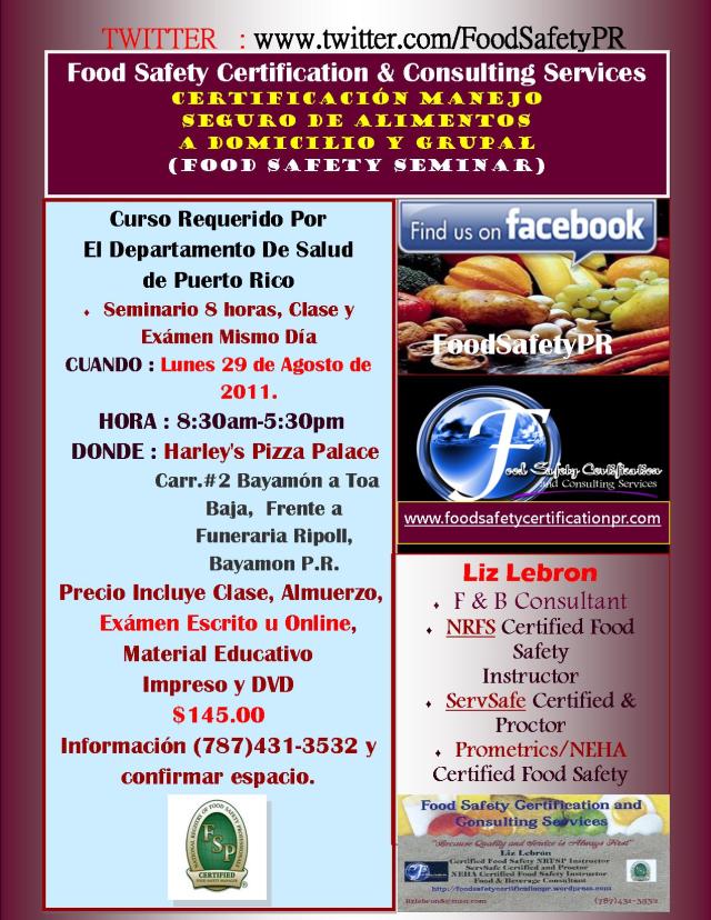 Manejo Seguro de Alimentos Para Gerenciales