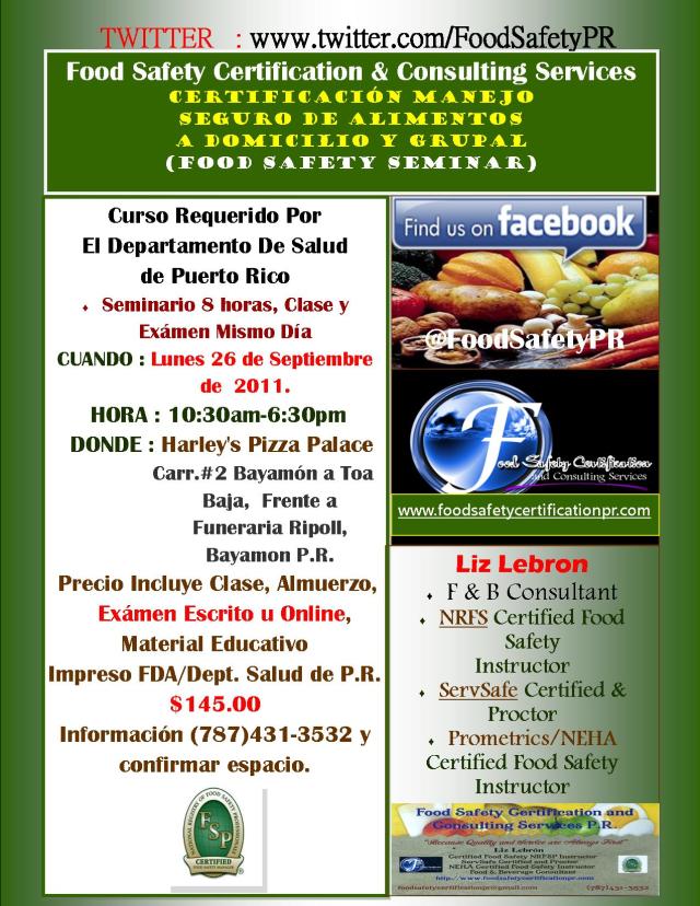 Manejo Seguro de Alimentos P.R.