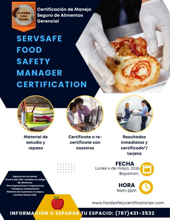 Certificación Manejo Seguro de Alimentos